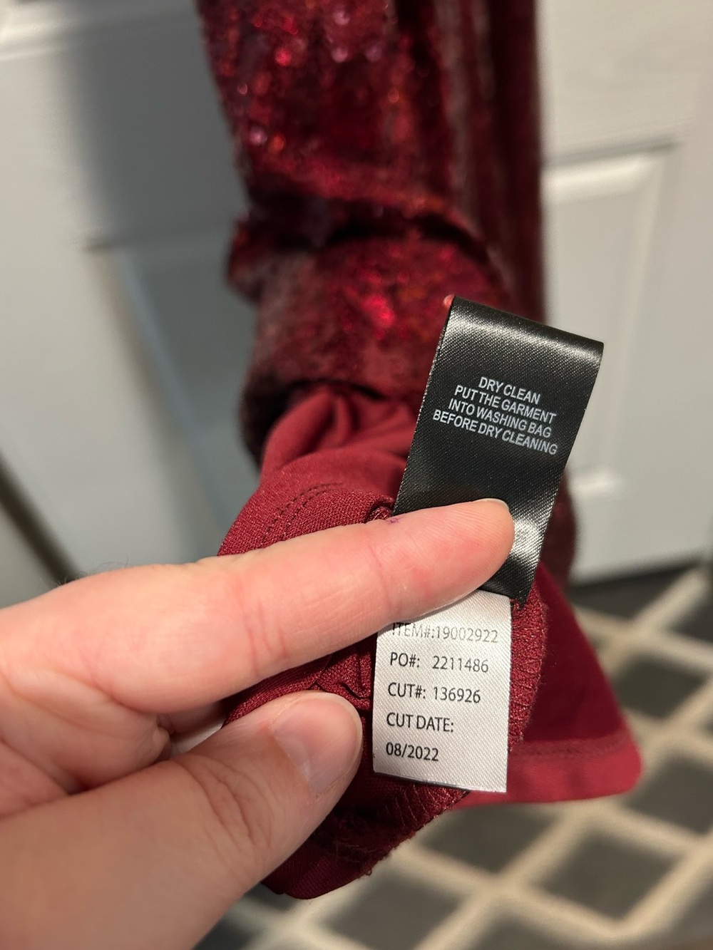 torrid Red Sequin Long Sleeve Fit-and-Flare Dress - Picture 5 of 8